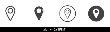 Platzhaltersymbol in Form von dünnen Linien und linearem Vektorzeichen Stock Vektor