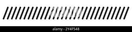 Schrägstrichrahmen, diagonale Linien. Teilerstreifen Neigen Sie den geometrischen abstrakten Rand des Streifens. Diagonales Raster. Geometrisches gestricheltes Band. Vektorabbildung Stock Vektor
