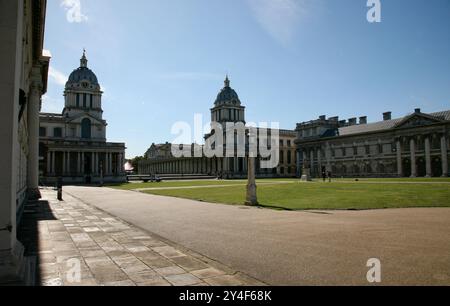 Ein Blick auf das alte Royal Naval College in Greenwich, London, Großbritannien, Europa am Freitag, den 13. September 2024. Stockfoto