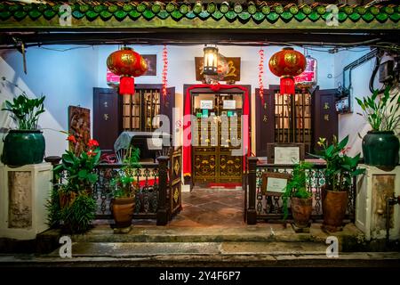 Jonker Street in Chinatown in Melaka während der chinesischen Neujahrsnacht Stockfoto