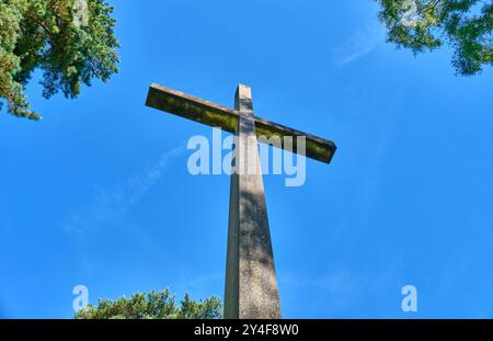 Überqueren Sie den Deutschen Militärfriedhof, Cannock Chase, Staffordshire Stockfoto