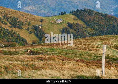 La Bresse (Nordostfrankreich): Landschaften des Vogesenmassivs vom Hohneck-Gipfel Stockfoto