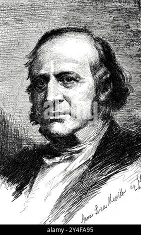 Jean Louis Rodolphe Agassiz (1807-1873) - Gravurporträt Stockfoto