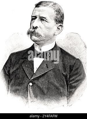 Salomon August Andree (1854-1897) - Gravur Porträt Stockfoto