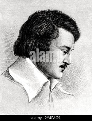 Jean Louis Rodolphe Agassiz (1807-1873) - Gravurporträt Stockfoto