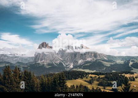 Atemberaubende Landschaft der Alpe di Stockfoto