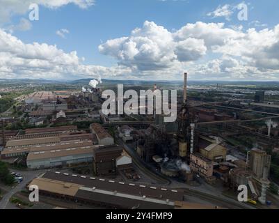 Dillinger Huttenwerke Dillingen Wasserstoffbasiertes Stahlwerk. Stockfoto