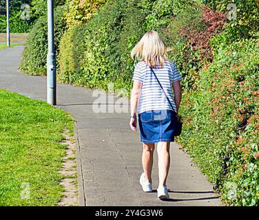 Glasgow, Schottland, Großbritannien. 18. September 2024. Wetter in Großbritannien: Sonnig und warm, wenn der Sommer zurückkehrt. Credit Gerard Ferry/Alamy Live News Stockfoto