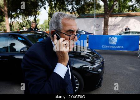 Roma, Italien. September 2024. Maurizio Gasparri arriva all' Assemblea Annuale di Confindustria - Politica - Roma, Italia - Mercoled&#xec;, 18 Settembre 2024 (Foto Cecilia Fabiano/LaPresse) Maurizio Gasparriduring the Confindustria Annual Assembly - Politics - Rome, Italy - Monday&#x2014; Politics &#x2014; Rome, Italy &#x2014; Rom, Italien - Mittwoch, 18. September 2024 (Foto Cecilia Fabiano/LaPresse) Foto: LaPresse/Alamy Live News Stockfoto