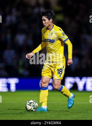 Daniel Munoz aus Crystal Palace in Aktion während des Carabao Cup, dem Spiel der dritten Runde im MATRADE Loftus Road Stadium, London. Bilddatum: Dienstag, 17. September 2024. Stockfoto