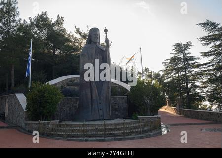 Erzbischof Makarios III Denkmal in Throni, Zypern Stockfoto