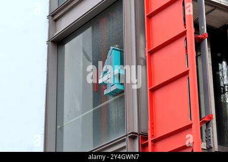 Kanal 4 Hauptquartier, britischer öffentlich empfangbarer Fernsehsender, 124 Horseferry Road, London Stockfoto