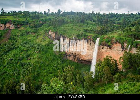 Sipi Falls an den Hängen des Mount Elgon in Kapchorwa im Osten Ugandas Stockfoto