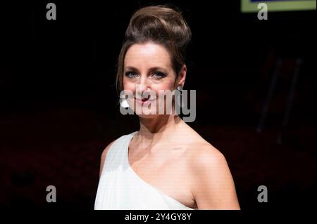 Oberhausen, Deutschland. September 2024. Bettina MÖNCH, Sängerin, Musikdarstellerin, spielt die Rolle der Elisabeth im Musical Elisabeth, Vorstellung des neuen Programms für das Metronom Theater Oberhausen, Metronom Theater Oberhausen am 18. September 2024, Credit: dpa/Alamy Live News Stockfoto