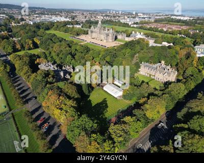 Luftaufnahme des Fettes College, Craigleith Area, Edinburgh, Schottland. Stockfoto