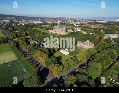 Luftaufnahme des Fettes College, Craigleith Area, Edinburgh, Schottland. Stockfoto