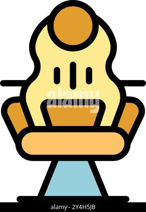 Moderner Spielesessel mit komfortabler Rückenlehne zum Spielen von Videospielen Stock Vektor