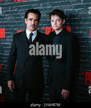 17. September 2024, New York, New York, Vereinigte Staaten: Colin Farrell und Henry Farrell besuchen die New Yorker Premiere von HBO's 'The Penguin' at Jazz im Lincoln Center in New York. September 2024. (Credit Image: © Photo Image Press via ZUMA Press Wire) NUR REDAKTIONELLE VERWENDUNG! Nicht für kommerzielle ZWECKE! Stockfoto