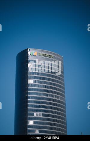 Bild des Iberdrola Tower Building in Bilbao, Spanien. Stockfoto