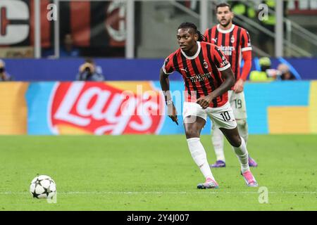 Mailand, Italien. September 2024. Mailand, Italien 17. September 2024 AC Milan - FC Liverpool UEFA Champions League - im Bild: Rafael Leao Credit des AC Mailand: Kines Milano/Alamy Live News Stockfoto