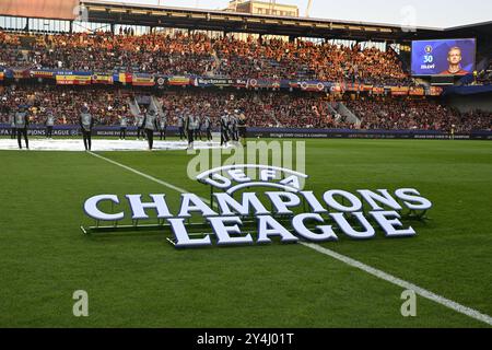 Prag, Tschechische Republik. September 2024. Fußball Champions League 1. Runde Spiel: Sparta Prag gegen Red Bull Salzburg in Prag, Tschechische Republik, 18. September 2024. Quelle: Michal Kamaryt/CTK Photo/Alamy Live News Stockfoto