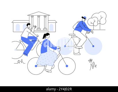 Radfahren isoliert Cartoon-Vektor-Illustrationen. Stock Vektor