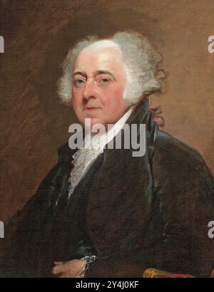 JOHN ADAMS (1735–1826) US-amerikanischer Staatsmann und einer der Gründungsväter um 1812 Stockfoto