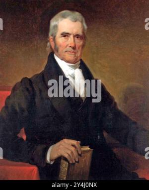 JOHN MARSHALL (1755–1835) US-amerikanischer Staatsmann und Gründungsvater von Henry Inman um 1832 Stockfoto