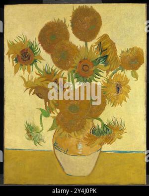 VINCENT van GOGH (1853–1890) niederländischer Maler. Stillleben: Vase mit 14 Sonnenblumen, gemalt im August 1888. Stockfoto