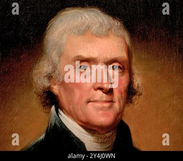 THOMAS JEFFERSON (1743–1826) 18011 als 3. Präsident der Vereinigten Staaten (Detail) Stockfoto