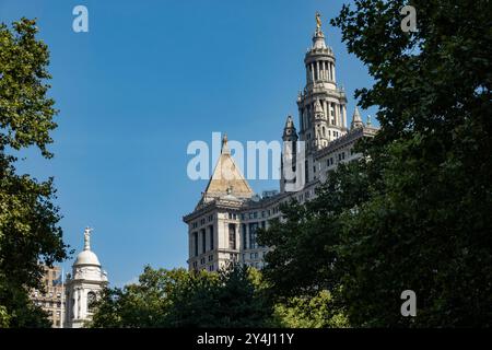 Municipal Building and U.S. Courthouse, Lower Manhattan, NYC, USA, 2024 Stockfoto