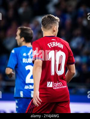 A Coruña, Spanien. Oktober 2022. 1 RFEF League RC Deportivo de la Coruña gegen Linares. Der Spieler Fermín López während des Spiels im Riazor Stadion. Stockfoto