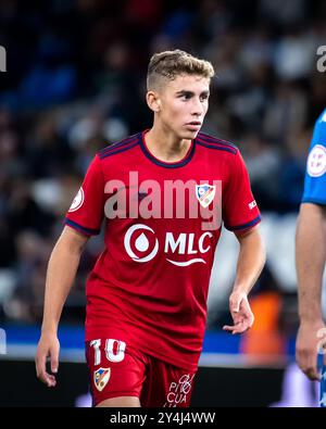 A Coruña, Spanien. Oktober 2022. 1 RFEF League RC Deportivo de la Coruña gegen Linares. Der Spieler Fermín López während des Spiels im Riazor Stadion. Stockfoto