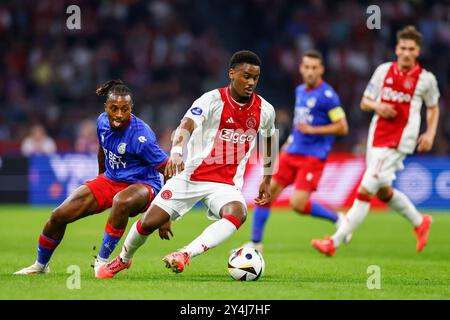 Amsterdam, Niederlande. September 2024. AMSTERDAM, 18.09.2024, JohanCruijff Arena, Football, Eredivisie, Staffel 2024/2025, während des Spiels Ajax - Fortuna Sittard, Ajax Spieler Jorrel Hato Credit: Pro Shots/Alamy Live News Stockfoto