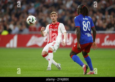 Amsterdam, Niederlande. September 2024. AMSTERDAM, 18.09.2024, JohanCruijff Arena, Football, Eredivisie, Staffel 2024/2025, während des Spiels Ajax – Fortuna Sittard, Ajax-Spieler Kenneth Taylor Credit: Pro Shots/Alamy Live News Stockfoto