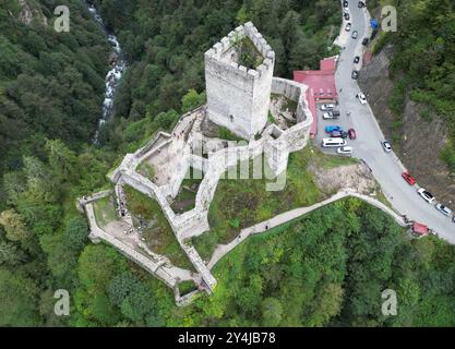 Zilkale in Camlihemsin, Rize, Türkei. Stockfoto