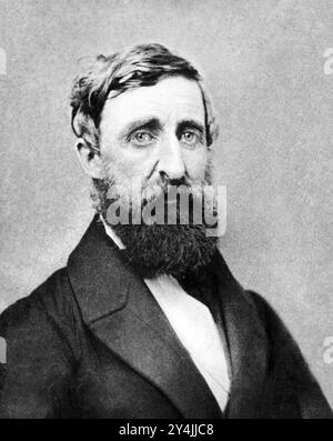 Henry Thoreau, Henry David Thoreau (1817–1862) US-amerikanischer Essayist, Dichter und Philosoph. Stockfoto