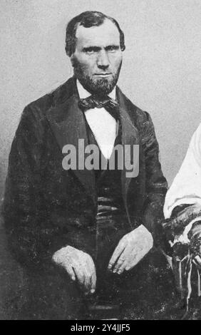 Allan Pinkerton, Gründer von Pinkertons National Detective Agency. Allan Pinkerton (1819–1884), schottisch-amerikanischer Detektiv, gründete die Pinkerton National Detective Agency in den Vereinigten Staaten Stockfoto