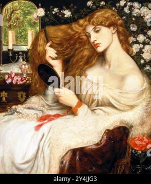 Lady Lilith (1868), (Fanny Cornforth, übermalt in Kelsmcott 1872–73 mit dem Gesicht von Alexa Wilding) von Dante Gabriel Rossetti Stockfoto