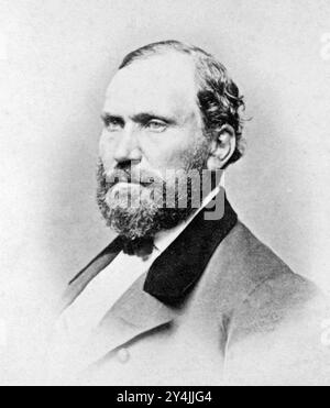 Allan Pinkerton, Gründer von Pinkertons National Detective Agency. Allan Pinkerton (1819–1884), schottisch-amerikanischer Detektiv, gründete die Pinkerton National Detective Agency in den Vereinigten Staaten Stockfoto