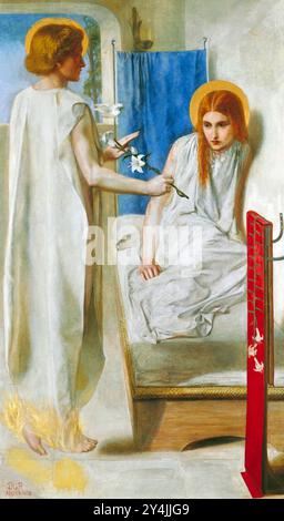 Ecce ancilla Domini!, 1850, eine Darstellung der Verkündigung von Dante Gabriel Rossetti Stockfoto