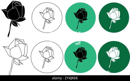 Lotosrosen-Logodesign im minimalistischen Linienart-Stil. Schönheit, Luxus Spa, Natur, Gold. Premium-Vektor Stock Vektor