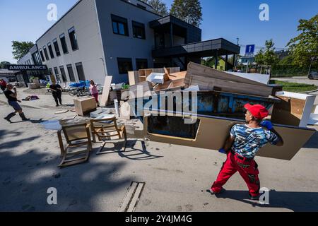 Bohumin, Region Ostrava. September 2024. Überflutetes Krankenhaus aufgrund der überfluteten oder in Bohumin, Region Ostrava, Tschechische Republik, 18. September 2024. Quelle: VIT Simanek/CTK Photo/Alamy Live News Stockfoto