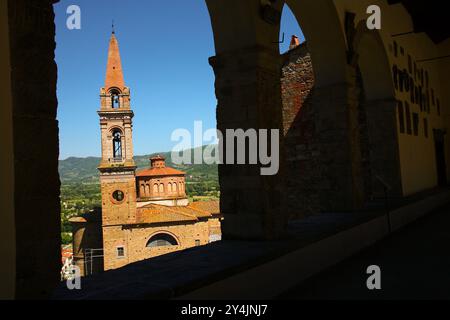 Castiglion Fiorentino ist eine kleine Stadt in der östlichen Toskana, in der Provinz Arezzo, zwischen den Städten Arezzo und Cortona. Es ist gut, nein Stockfoto