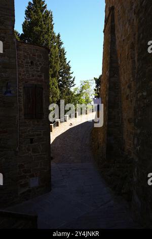 Castiglion Fiorentino ist eine kleine Stadt in der östlichen Toskana, in der Provinz Arezzo, zwischen den Städten Arezzo und Cortona. Es ist gut, nein Stockfoto