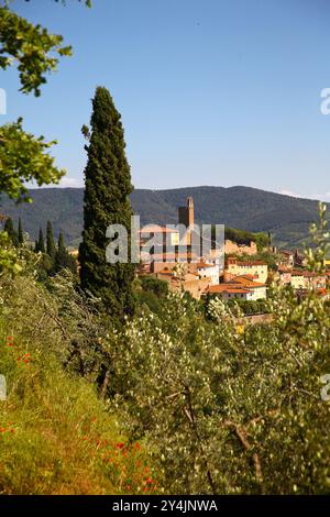 Castiglion Fiorentino ist eine kleine Stadt in der östlichen Toskana, in der Provinz Arezzo, zwischen den Städten Arezzo und Cortona. Es ist gut, nein Stockfoto