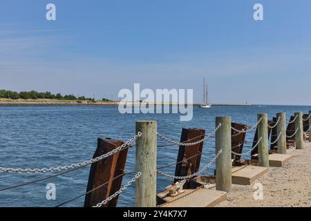 Segeln in Sandwich Stockfoto