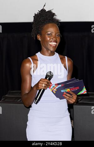 Miami, Vereinigte Staaten Von Amerika. September 2024. MIAMI, FLORIDA – 18. SEPTEMBER: Schauspielerin Lupita Nyong'o nimmt an der Miami-Vorführung von „The Wild Robot“ im CMX Cinemas Dolphin 19 Teil. (Foto: Alberto E. Tamargo/SIPA USA) Credit: SIPA USA/Alamy Live News Stockfoto