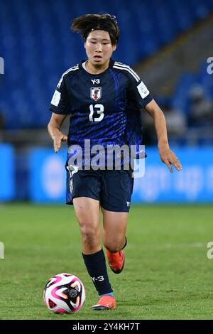 Cali, Kolumbien. September 2024. Maya Hijikata aus Japan kontrolliert den Ball während des Halbfinales der FIFA U-20-Frauen-Weltmeisterschaft Kolumbien 2024 zwischen Japan und den Niederlanden im Olympischen Pascual Guerrero-Stadion in Cali am 18. September 2024. Foto: Alejandra Arango/DiaEsportivo/Alamy Live News Credit: DiaEsportivo/Alamy Live News Stockfoto