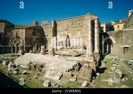 Tempel des Apollo Palatinus Ruinen auf dem Palatin Hügel, Rom, Italien - 2. Mai 2024. Hochwertige Fotos Stockfoto